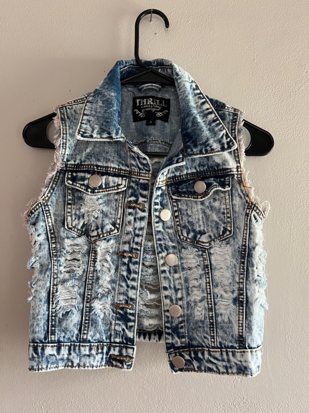 Thrill denim vest size small